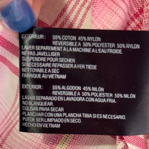 Bernardo Reversible Trench Coat Petal Pink Plaid Belted Lightweight Jacket‎ M - Picture 9 of 10